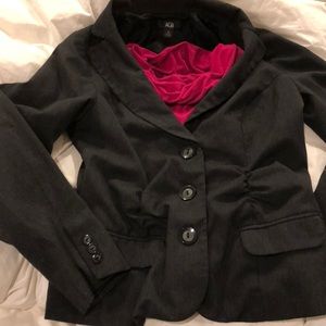 Pinstripe gray blazer